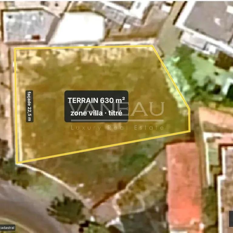 Terrain villa 630 m² – Polo – 22,5 m de façade – Titré, dossier complet